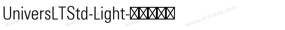 UniversLTStd-Light字体转换