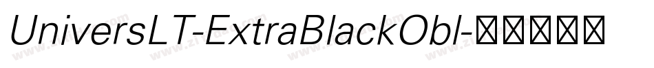 UniversLT-ExtraBlackObl字体转换