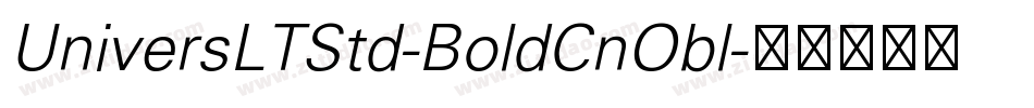 UniversLTStd-BoldCnObl字体转换