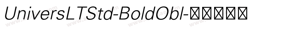 UniversLTStd-BoldObl字体转换