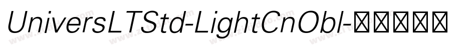 UniversLTStd-LightCnObl字体转换
