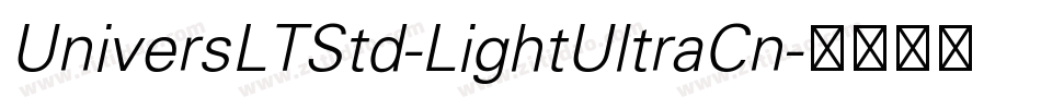 UniversLTStd-LightUltraCn字体转换