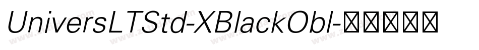 UniversLTStd-XBlackObl字体转换