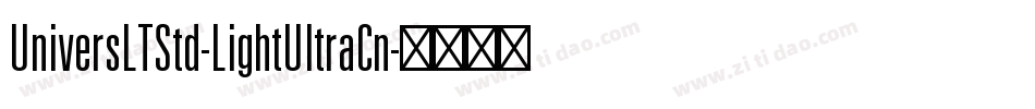 UniversLTStd-LightUltraCn字体转换