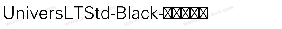 UniversLTStd-Black字体转换