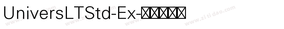 UniversLTStd-Ex字体转换