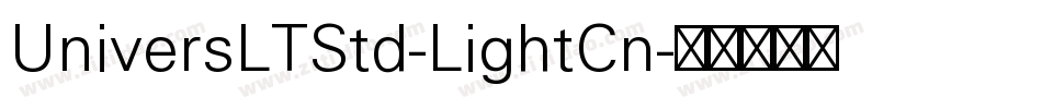 UniversLTStd-LightCn字体转换