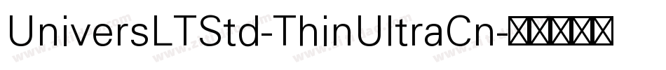 UniversLTStd-ThinUltraCn字体转换