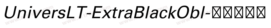 UniversLT-ExtraBlackObl字体转换