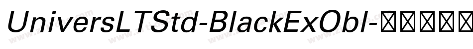 UniversLTStd-BlackExObl字体转换