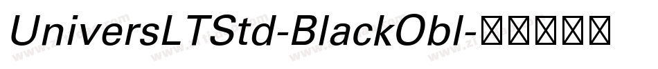 UniversLTStd-BlackObl字体转换