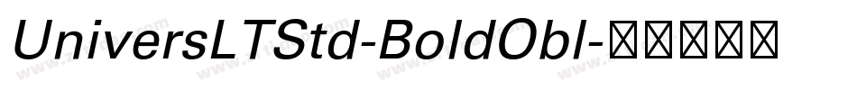 UniversLTStd-BoldObl字体转换