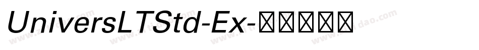 UniversLTStd-Ex字体转换