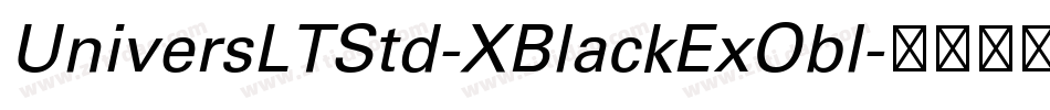UniversLTStd-XBlackExObl字体转换
