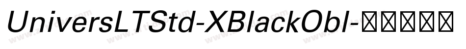 UniversLTStd-XBlackObl字体转换