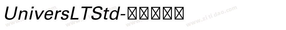 UniversLTStd字体转换