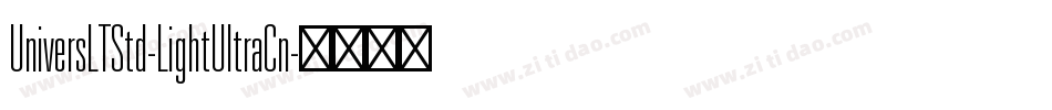 UniversLTStd-LightUltraCn字体转换