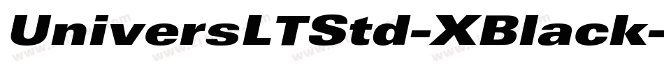 UniversLTStd-XBlack字体转换