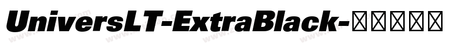 UniversLT-ExtraBlack字体转换