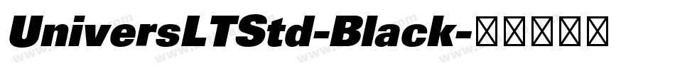 UniversLTStd-Black字体转换