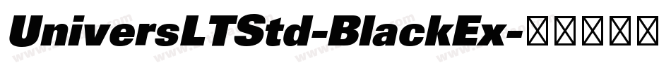 UniversLTStd-BlackEx字体转换