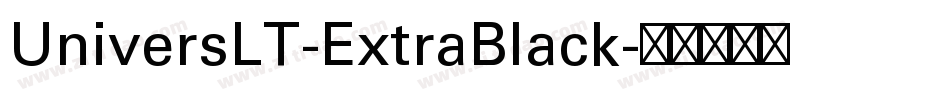 UniversLT-ExtraBlack字体转换