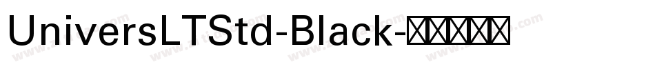 UniversLTStd-Black字体转换