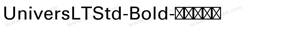 UniversLTStd-Bold字体转换