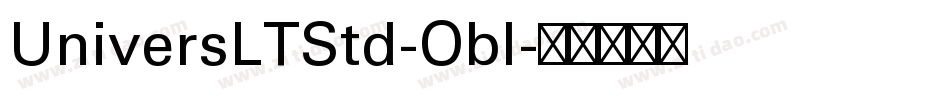 UniversLTStd-Obl字体转换