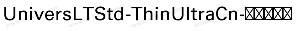 UniversLTStd-ThinUltraCn字体转换