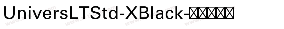 UniversLTStd-XBlack字体转换