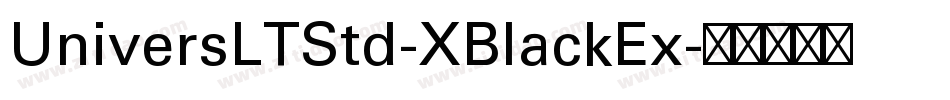 UniversLTStd-XBlackEx字体转换