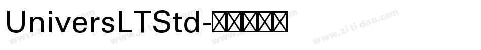 UniversLTStd字体转换