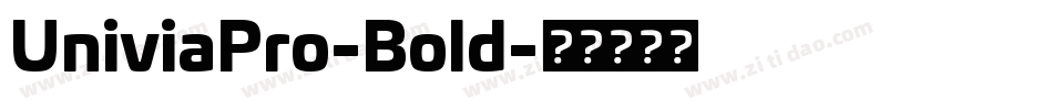 UniviaPro-Bold字体转换