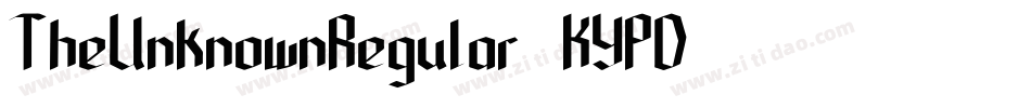 TheUnknownRegular-KYPD字体转换