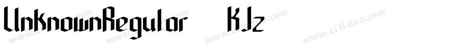 UnknownRegular-0KJz字体转换