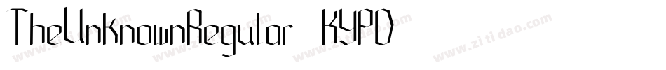 TheUnknownRegular-KYPD字体转换