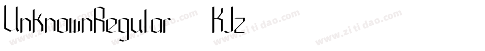 UnknownRegular-0KJz字体转换