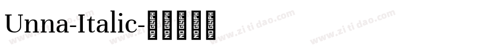 Unna-Italic字体转换