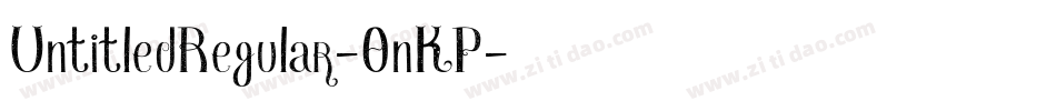 UntitledRegular-OnKP字体转换 UntitledRegular-OnKP字体转换