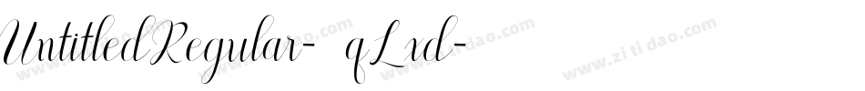 UntitledRegular-qLxd字体转换