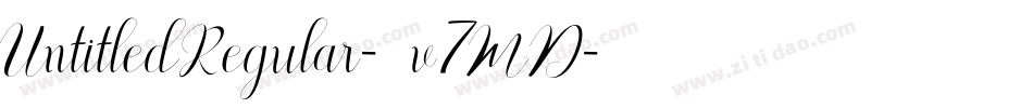 UntitledRegular-v7MD字体转换