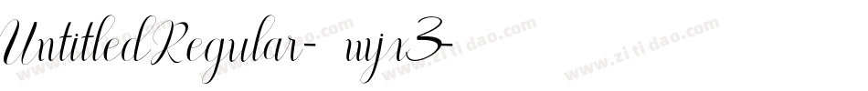 UntitledRegular-wjx3字体转换