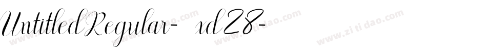 UntitledRegular-xd28字体转换