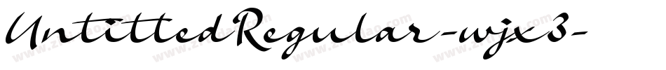 UntitledRegular-wjx3字体转换