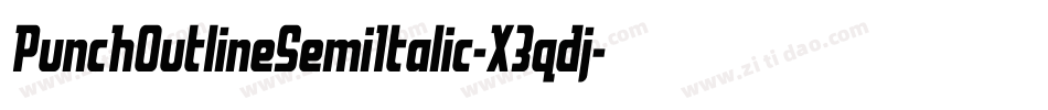 PunchOutlineSemiItalic-X3qdj字体转换