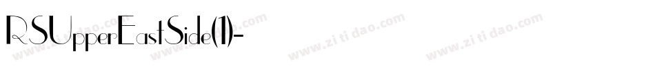 RSUpperEastSide(1)字体转换