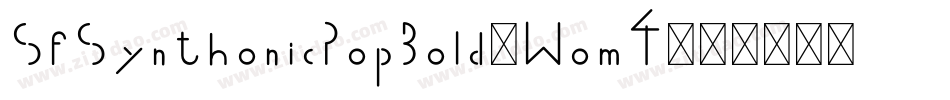 SfSynthonicPopBold-Wom4字体转换 SfSynthonicPopBold-Wom4字体转换