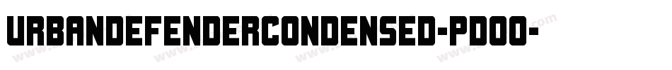 UrbanDefenderCondensed-pdoO字体转换