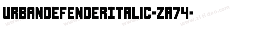 UrbanDefenderItalic-za74字体转换